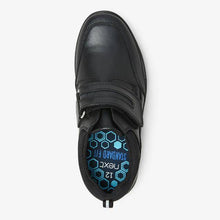 Load image into Gallery viewer, Black Leather Single Strap Shoes (Older) - Allsport