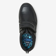 Load image into Gallery viewer, Black School Leather Single Strap Shoes (Older Boys) - Allsport