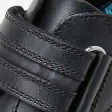 Load image into Gallery viewer, Black School Leather Single Strap Shoes (Older Boys) - Allsport