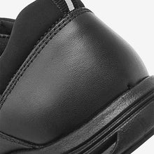 Load image into Gallery viewer, Black School Leather Single Strap Shoes (Older Boys) - Allsport