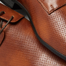 Load image into Gallery viewer, Tan Brown Perforated Derby Shoes - Allsport