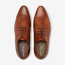 Load image into Gallery viewer, Tan Brown Perforated Derby Shoes - Allsport