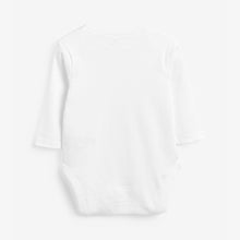 Load image into Gallery viewer, White 5 Pack Essential Baby Long Sleeve Bodysuits (0mth-3yrs)