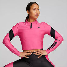 Load image into Gallery viewer, Fit EVERSCULPT Quarter-Zip Training Crop Top Women
