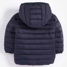 Load image into Gallery viewer, Navy Blue Hooded Baby Jacket (0mths-2yrs)