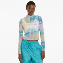 Load image into Gallery viewer, Crystal Galaxy Printed Long Sleeve Fitted Women's Tee