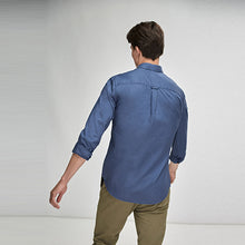 Load image into Gallery viewer, Blue Soft Touch Twill Roll Sleeve Shirt - Allsport