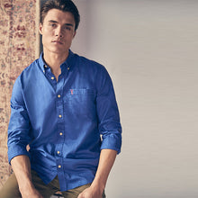 Load image into Gallery viewer, Blue Soft Touch Twill Roll Sleeve Shirt - Allsport