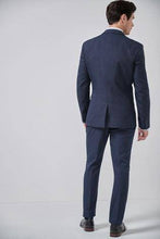 Load image into Gallery viewer, Navy / Black Slim Fit Check Suit: Jacket - Allsport