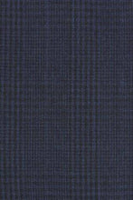 Load image into Gallery viewer, Navy / Black Slim Fit Check Suit: Jacket - Allsport