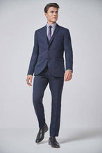 Load image into Gallery viewer, Navy / Black Slim Fit Check Suit: Jacket - Allsport