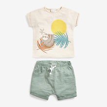 Load image into Gallery viewer, Teal 6 Pack Organic Cotton T-Shirts And Shorts Set (0mths-18mths) - Allsport