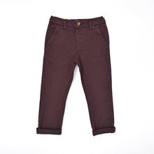 Load image into Gallery viewer, Plum Stretch Chinos (3mths-7yrs)