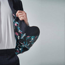 Load image into Gallery viewer, Navy/Black Tailored Fit Check Suit: Jacket - Allsport