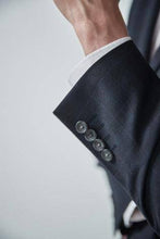 Load image into Gallery viewer, NAVY BLACK CHECK SUIT JACKET - Allsport