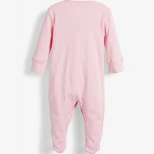 Load image into Gallery viewer, Pink/White 3 Pack Cotton Sleepsuits (0-18mths - Allsport