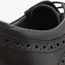 Load image into Gallery viewer, Black Leather Brogues (Older) - Allsport