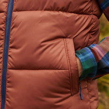 Load image into Gallery viewer, Brown/Navy Mr Blue Sky Colourblock Gilet