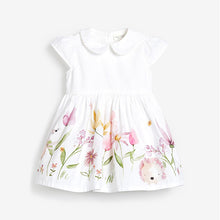 Load image into Gallery viewer, White Baby Floral Print Occasion Dress (0mths-18mths)