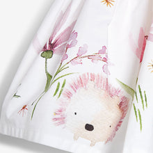 Load image into Gallery viewer, White Baby Floral Print Occasion Dress (0mths-18mths)