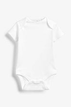 Load image into Gallery viewer, Blue/White 5 Pack GOTS Certified Organic Cotton Short Sleeve Bodysuits  (up to 18 months) - Allsport