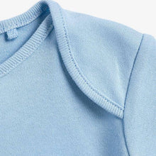 Load image into Gallery viewer, Blue/White 5 Pack Cotton Short Sleeve Bodysuits (0mths-2yrs) - Allsport