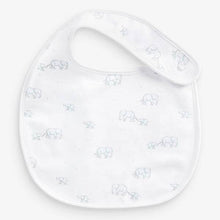 Load image into Gallery viewer, Blue 4 Pack Cotton Elephant Bibs - Allsport