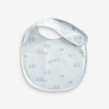 Load image into Gallery viewer, Blue 4 Pack Cotton Elephant Bibs (Younger) - Allsport