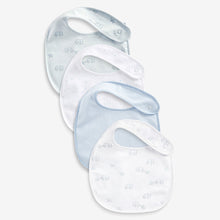 Load image into Gallery viewer, Blue 4 Pack Cotton Elephant Bibs (Younger) - Allsport