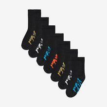 Load image into Gallery viewer, 7 Pack Black Camo Cotton Rich Socks - Allsport