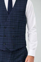 Load image into Gallery viewer, BLUE CHECK SUIT WAISTCOAST - Allsport