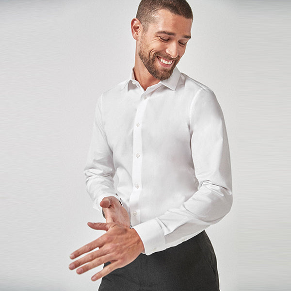 Buy White Slim Fit Single Cuff Easy Care Single Cuff Shirt from the Next UK  online shop