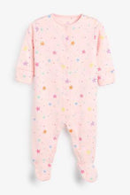 Load image into Gallery viewer, Teal/Pink 3 Pack Unicorn Star Sleepsuits (up to 18 months) - Allsport