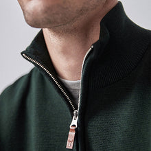 Load image into Gallery viewer, Green Next Cotton Premium Zip Neck Jumper