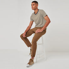 Load image into Gallery viewer, Tan Brown Slim Fit Stretch Chino Trousers - Allsport