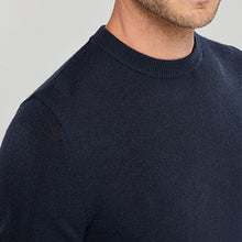 Load image into Gallery viewer, Navy Blue Crew Neck Soft Touch Jumper