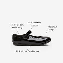 Load image into Gallery viewer, Black Patent School Leather Mary Jane Brogues (Older Boys)