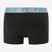 Load image into Gallery viewer, Black Neon Rubber Waistband Hipster Boxers 4 Pack