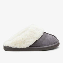 Load image into Gallery viewer, Grey Suede Mule Slippers - Allsport