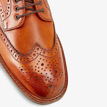 Load image into Gallery viewer, Tan Modern Heritage Leather Brogue Shoes - Allsport