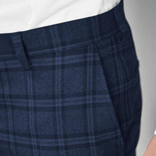 Load image into Gallery viewer, Blue Skinny Fit Check Suit: Trousers - Allsport