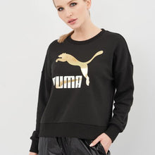 Load image into Gallery viewer, Sweatshirt Classics Logo Crew Neck Women's Sweater - Black - Allsport