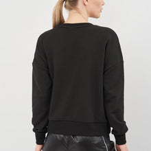 Load image into Gallery viewer, Sweatshirt Classics Logo Crew Neck Women's Sweater - Black - Allsport