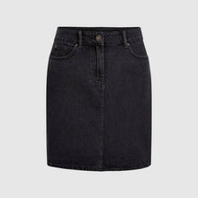 Load image into Gallery viewer, Washed Black Denim Skirt - Allsport