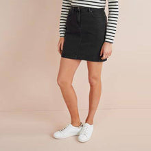 Load image into Gallery viewer, Washed Black Denim Skirt - Allsport