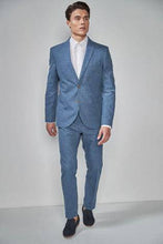 Load image into Gallery viewer, Navy Jacket Linen Blend Skinny Fit - Allsport