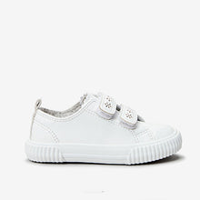 Load image into Gallery viewer, White Bumper Toe Trainers (younger girls) - Allsport