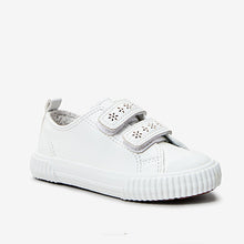 Load image into Gallery viewer, White Bumper Toe Trainers (younger girls) - Allsport