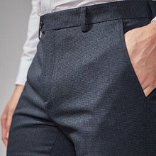 Load image into Gallery viewer, Navy Blue Skinny Fit Puppytooth Suit: Trousers - Allsport
