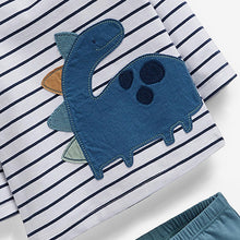 Load image into Gallery viewer, Baby 2 Pack Blue / White Stripe T-Shirt & Leggings Set (0mths-18mths) - Allsport
